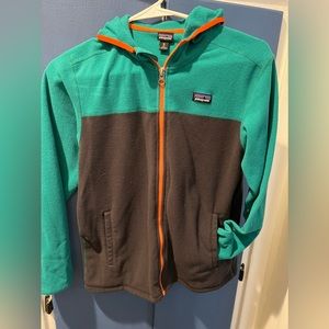 Brown and teal full zip Patagonia